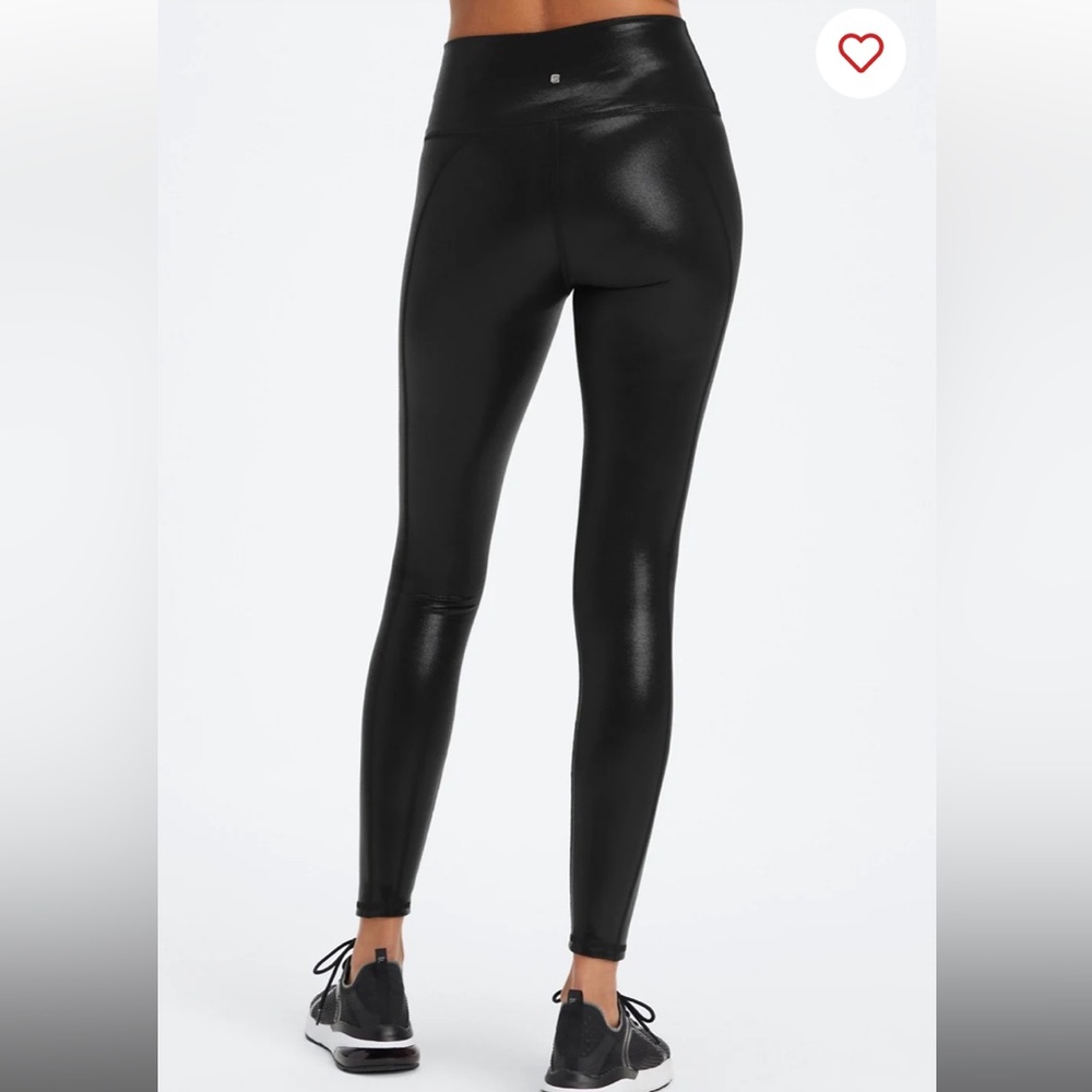 Fabletics Ultraluxe High-Waisted Legging Black Fog Foil New!